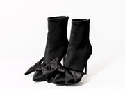 Perfection Oversized Bow Bootie (Black)