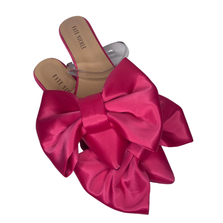 Perfection Oversized Bow Flats - Pink