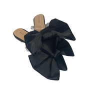 Perfection Oversized Bow Flats - Black