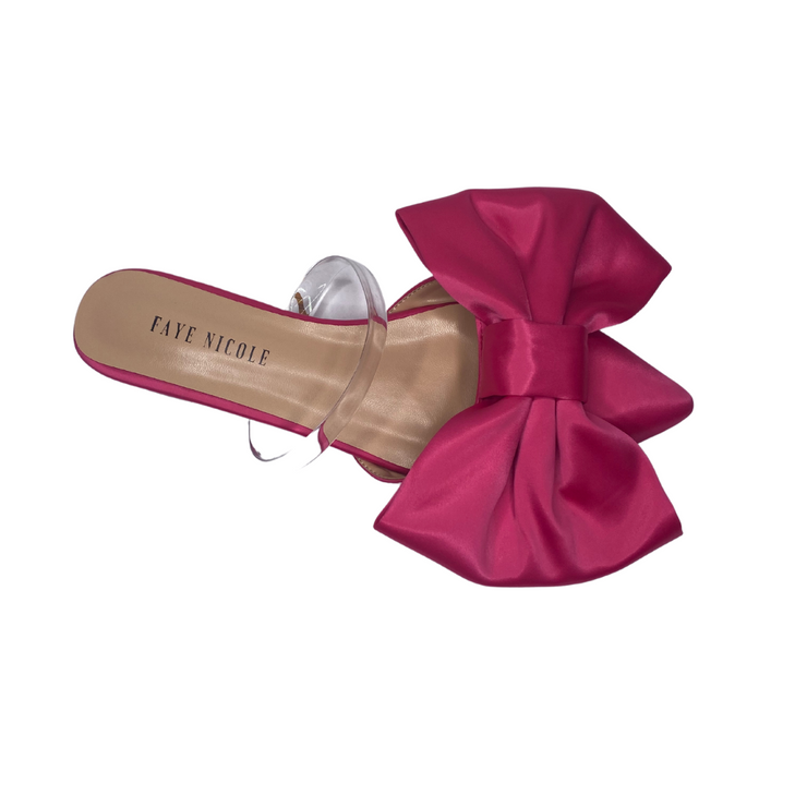 Perfection Oversized Bow Flats - Pink
