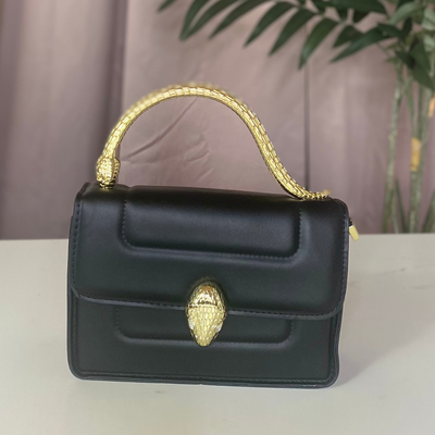Analisa Snake Accent Purse (Black)