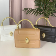Analisa Snake Accent Purse (Black)