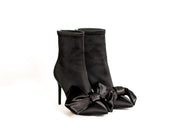 Perfection Oversized Bow Bootie (Black)