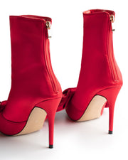 Perfection Oversized Bow Bootie (Red)
