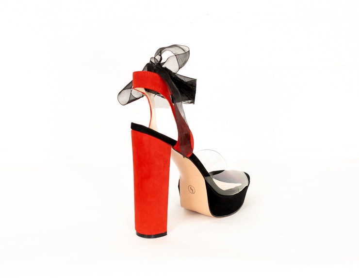 Get Em Girl Strappy Platform Heels - Red