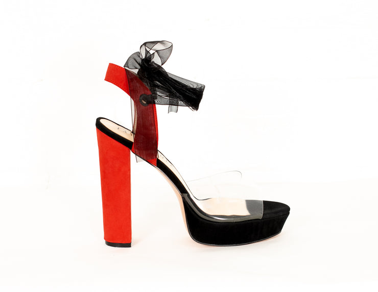 Get Em Girl Strappy Platform Heels - Red