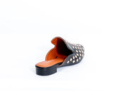 Diva Studded Slide in Flats (Black)