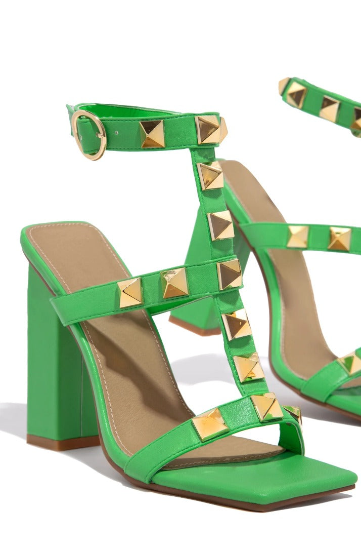 Kalese Studded Sandal Green